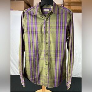 Burberry Olive and Lavender Striped Shirt small men’s or women’s
